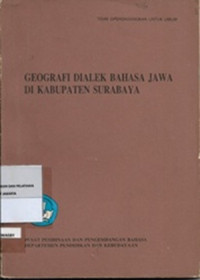 Image of Geografi Dialek Bahasa Jawa Di Kabupaten Surabaya