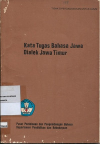 Image of Kata Tugas Bahasa Jawa Dialek Jawa Timur