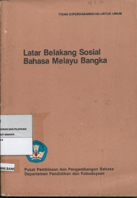 Image of Latar Belakang Sosial Bahasa Melayu Bangka