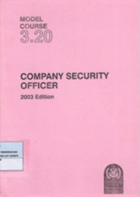 Image of Model Course 3.20 : Company Security Officer