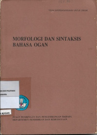 Image of Morfologi Dan Sintaksis Bahasa Ogan