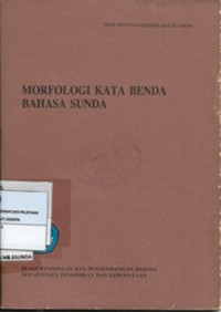 Image of Morfologi Kata Benda Bahasa Sunda
