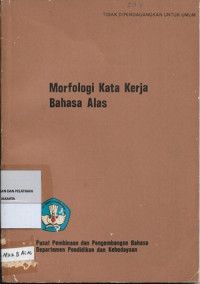 Image of Morfologi Kata Kerja Bahasa Alas