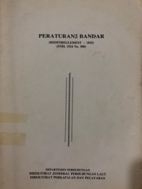 Image of Peraturan2 Bandar (Redenreglement - 1925) : (STBL 1924 No. 500)