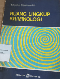 Image of Ruang Lingkup Kriminologi