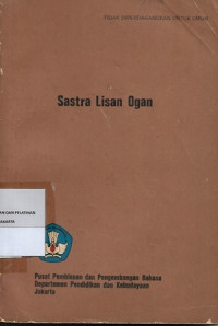 Image of Sastra Lisan Ogan