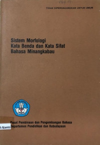 Image of Sistem Morfologi Kata Benda Dan Kata Sifat Bahasa Minangkabau